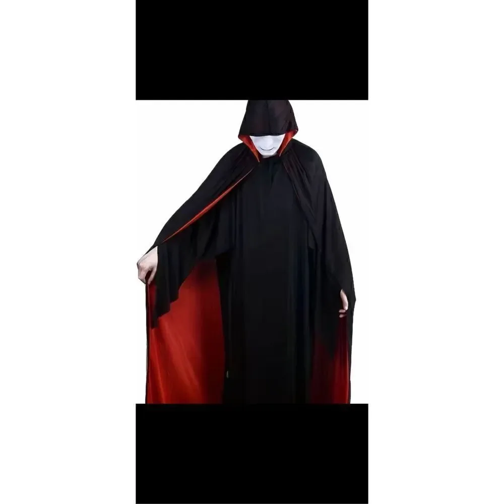 One piece 47.24 inches long fits most double sided cloak double layer with hood,
